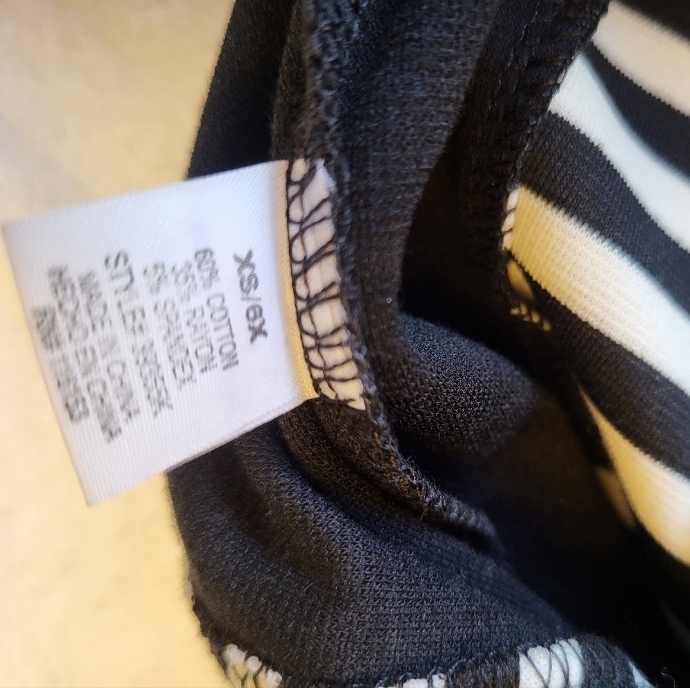 Poof Girl Groovy Daisy Dress Black with White Stripes Girl Size 6 or XS - Picture 6 of 6